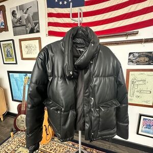 Black Misguided Puffer Jacket